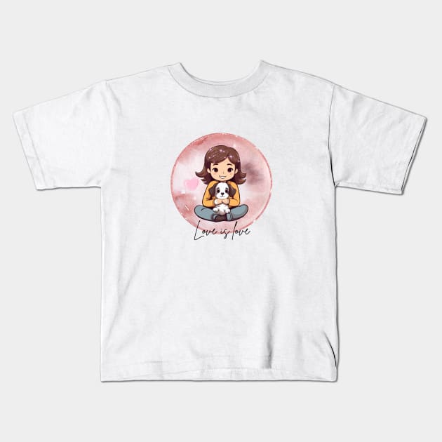 love is love Kids T-Shirt by Sakura Chibi